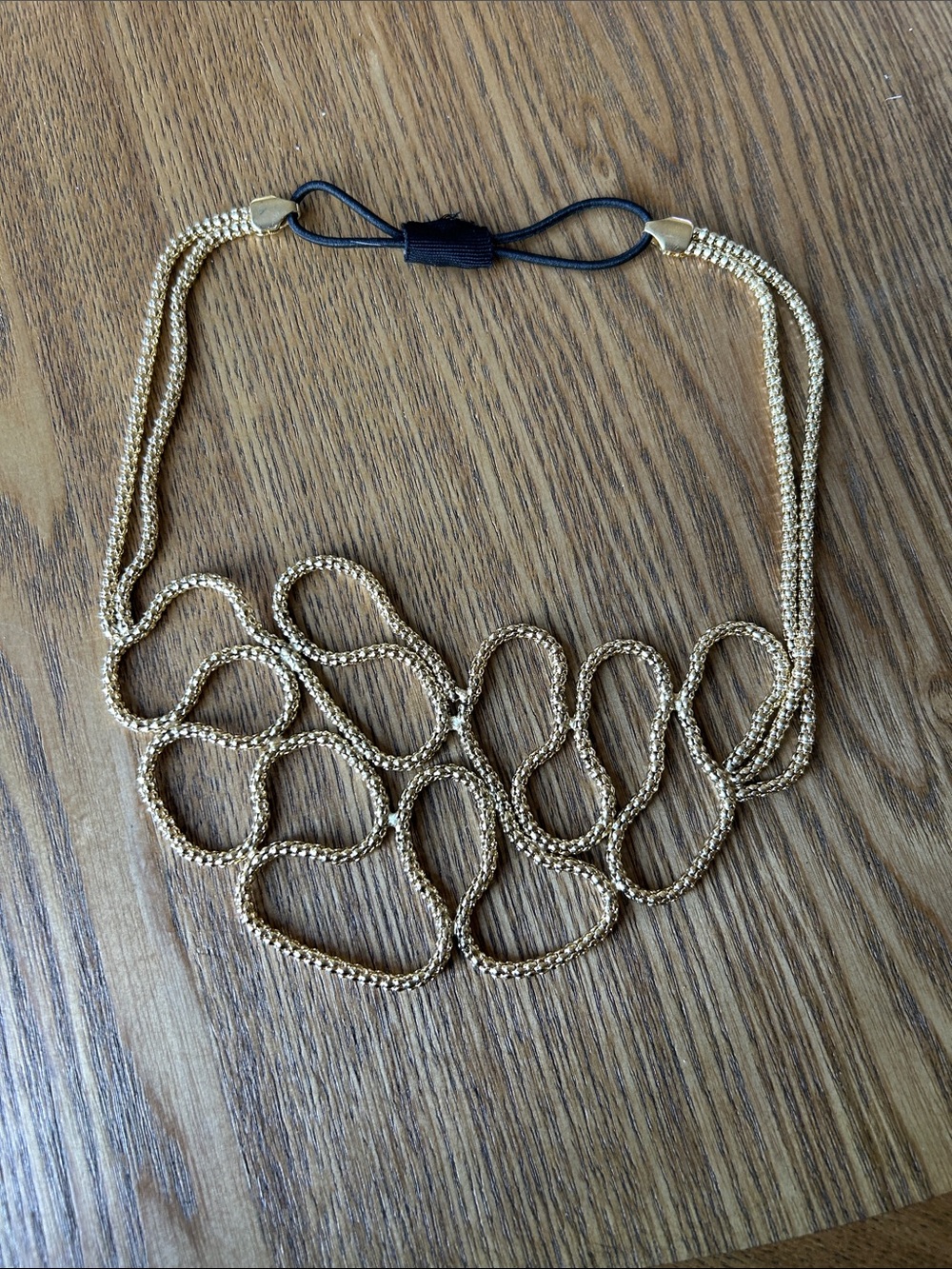 gold-colored hair accessories